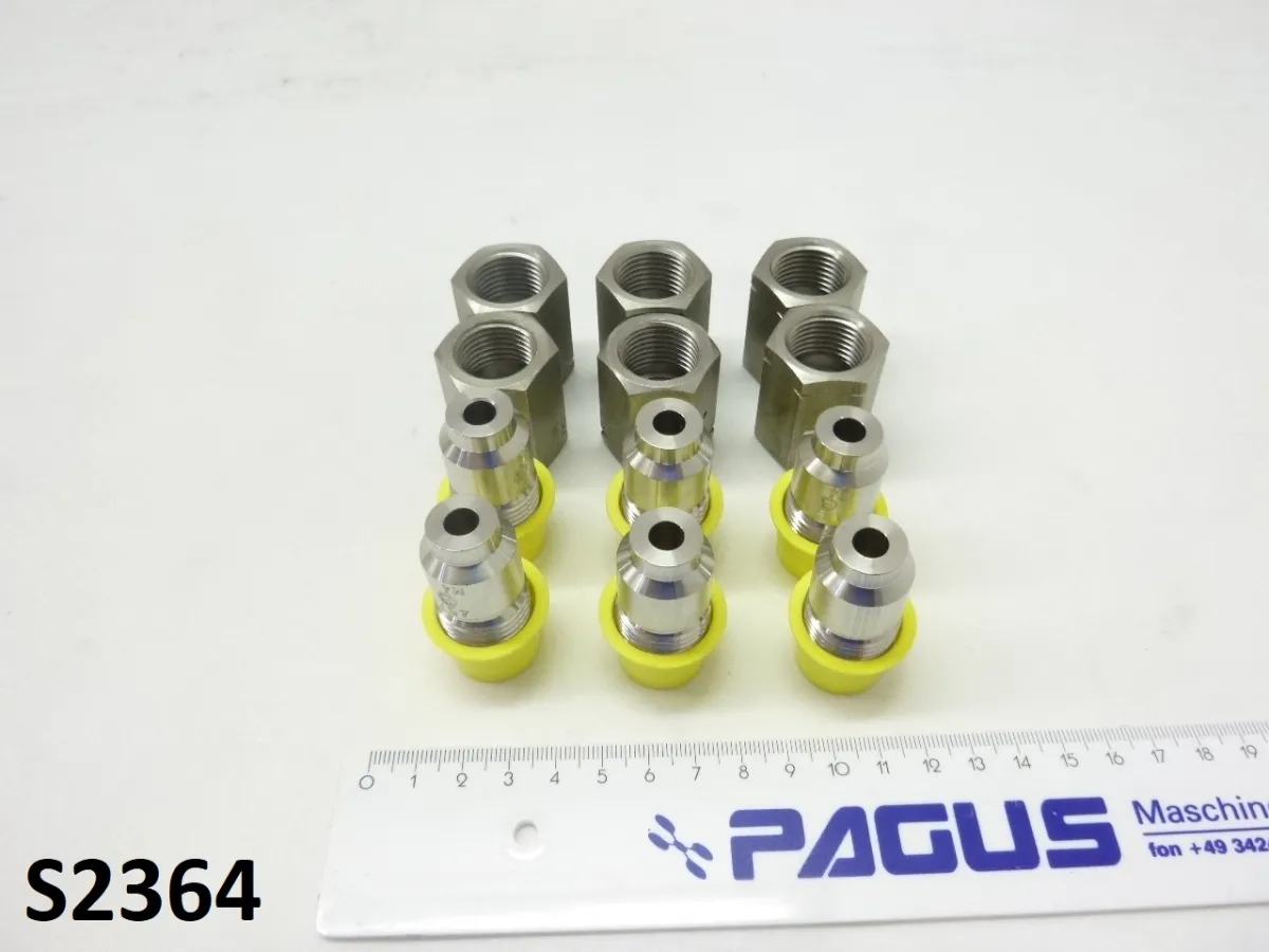 Manometerverschraubung, 1/2", 6 Stück