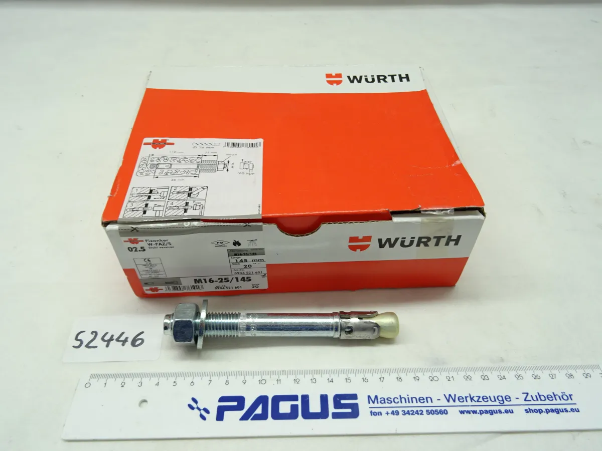 Fixanker W-FAZ/S M16-25/145, 20 Stück