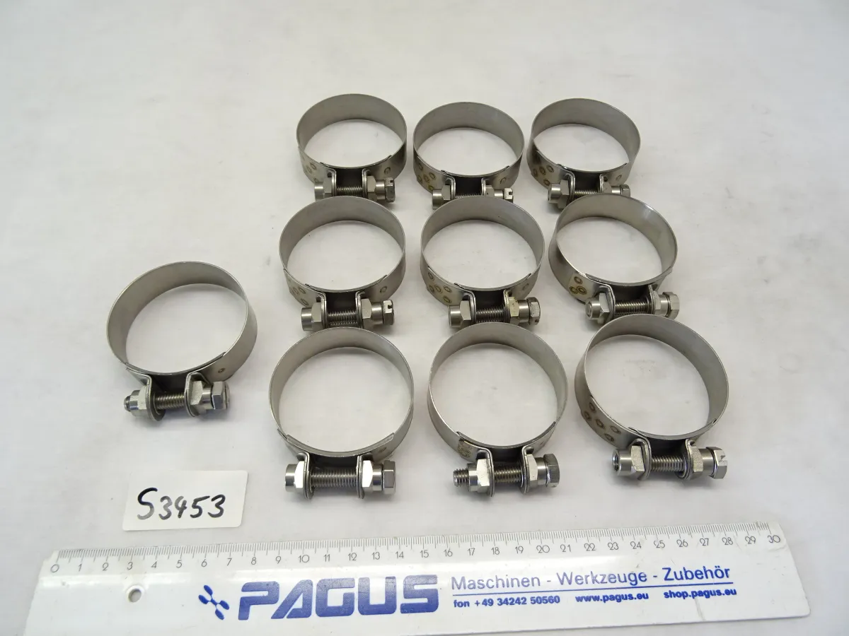 Edelstahl- Spannbackenschelle Ø 65 mm, 10 Stück