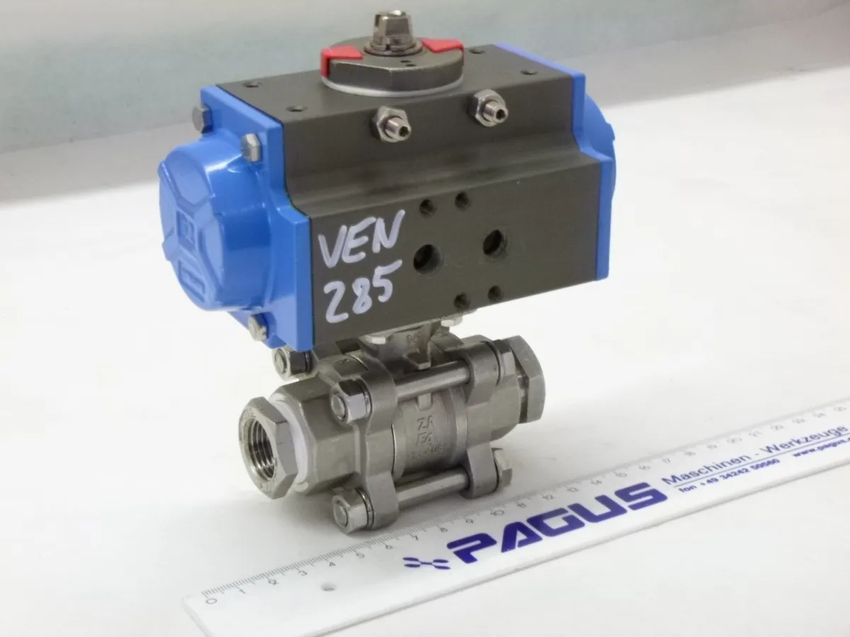Kugelhahn mit pneumatischem Ventilantrieb 3/4"