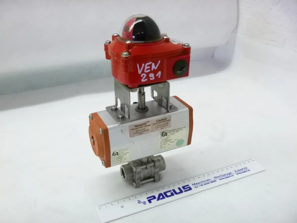 Kugelhahn mit pneumatischem Ventilantrieb 1/2"