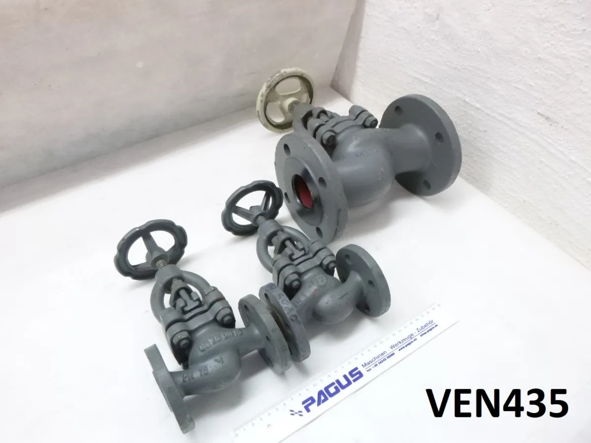 Absperrventil PN16 DN50, 1 Stück, PN16 DN15, 2 Stü