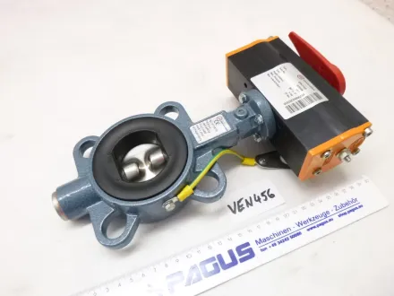 Zwischenbauklappe DN 50 mit pneumatischem Antrieb – RESALE
