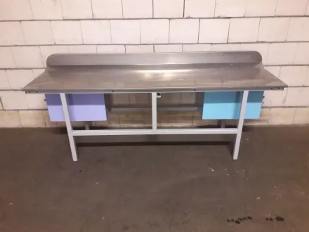 Arbeitstisch Packtisch Werkbank Arbeitstisch mit Edelstahlplatte – RESALE
