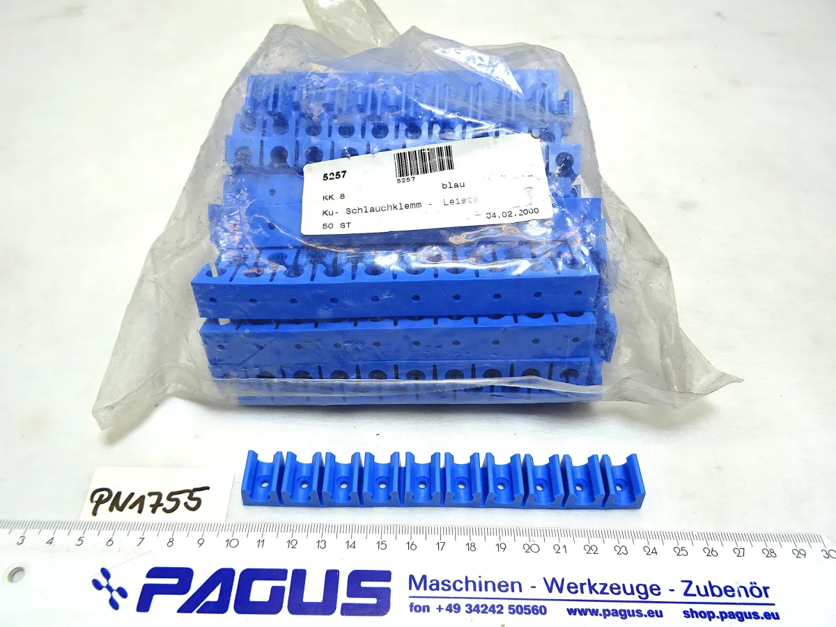 Klemmleiste für Schlauch 8x1 mm, 50 Stück pro Verp