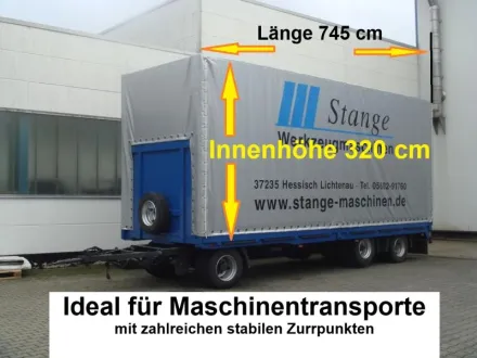 Müller Mitteltal 3-Achs LKW-Anhänger, Tieflader-Anhänger, Plateauan – RESALE