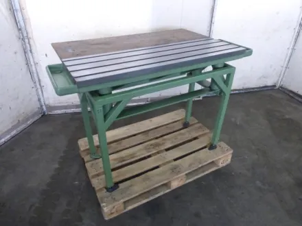 Aufspannplatte, Maschinentisch mit Metallunterbau – RESALE