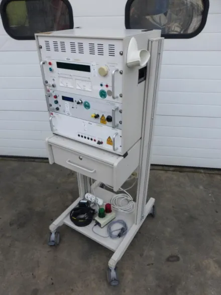 Elabo PE/IS/HV / 91-3J.3 + SHV 16 / 90-1V.3 + 90-9B.3ZM9 Prüfpult, Prüfstation, Messstation, Prüfgerät, Mes – RESALE