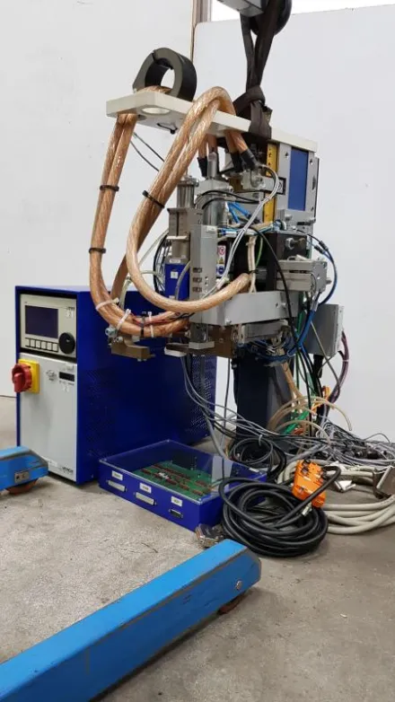 Miyachi Peco / Amada Weld Tech Gmbh ISQ20 Kompakt ISQ-AC/DC-AWS-EXT-250A 22KVA + PECO Mikroschweißkopfeinrichtung, Punktschweißanlage mi – RESALE