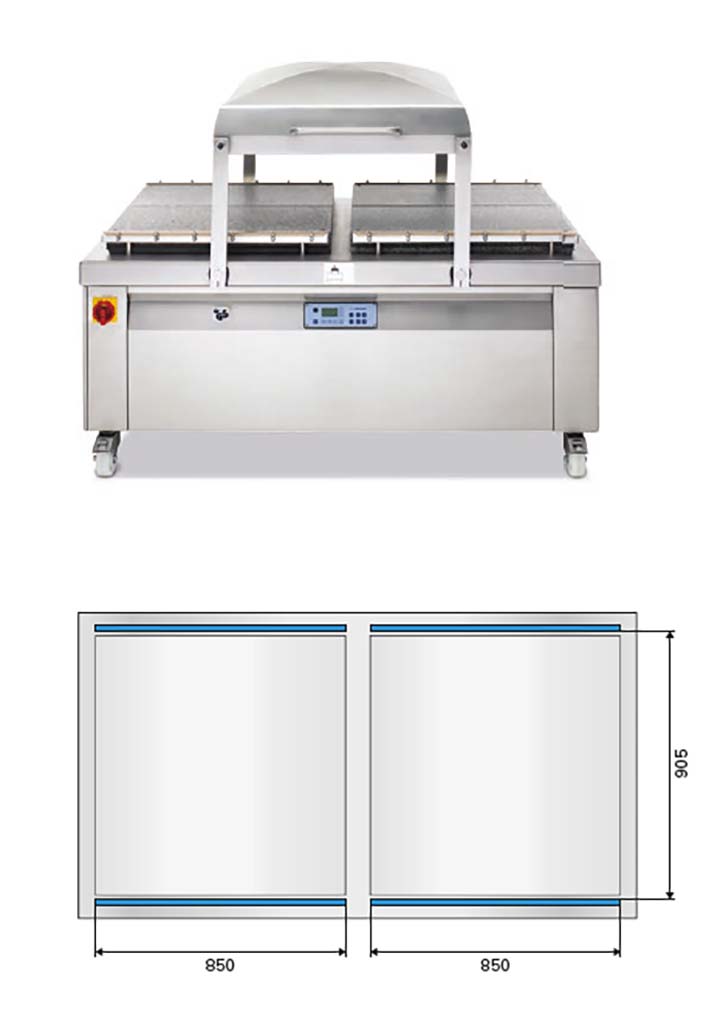 Multivac C500 Doppelkammer-Vakuumverpackungsmaschine