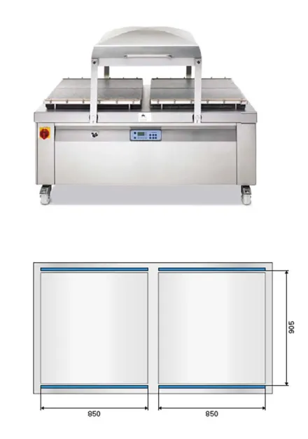 Multivac C500 Doppelkammer-Vakuumverpackungsmaschine – RESALE