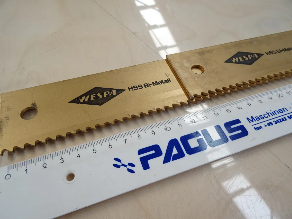 Maschinensägeblatt 600 x 50 x 2,5 mm, 2 Stück