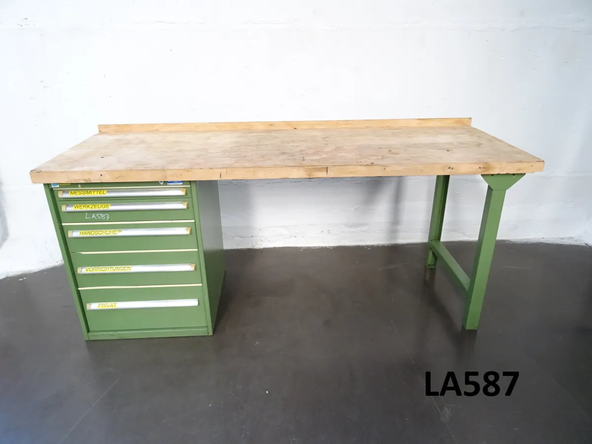 Werkbank 2000 x 700 mm, mit Schubladenschrank