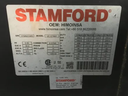 John Deere 6068HFU82 GENERATOR 200KVA USED Diesel Stromaggregat – RESALE