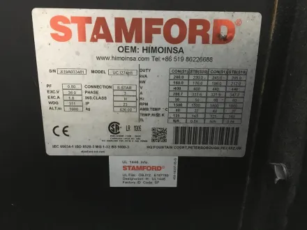 John Deere 6068HFU82 GENERATOR 200KVA USED Diesel Stromaggregat – RESALE