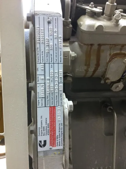 Cummins 6BT5.9 CPL0698 GENERATOR 110KVA USED Diesel Stromaggregat – RESALE