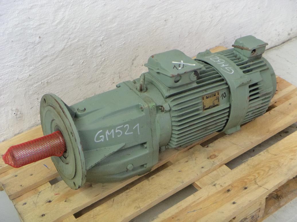 VEM Getriebemotor mit Bremse 7,5 kW 125 U/min