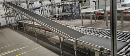 Transnorm 1000+10700+1000-600-500 Steigband Gefälleband Steigförderer mit Vorlauf – RESALE