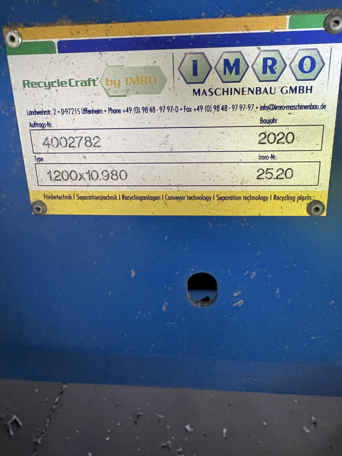 IMRO Conveyor Belt Förderband