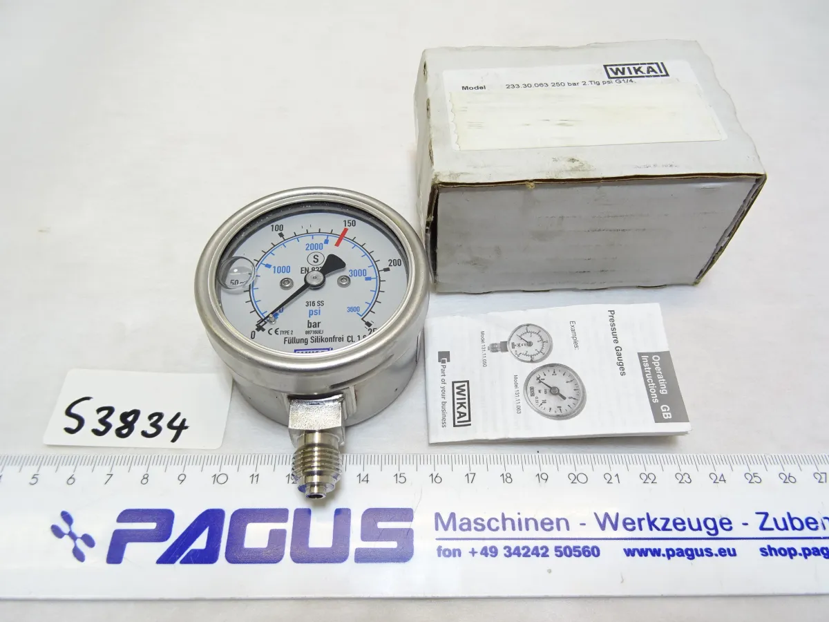 Glyzerin-Sicherheits-Manometer Ø 63 mm 0 - 250 bar