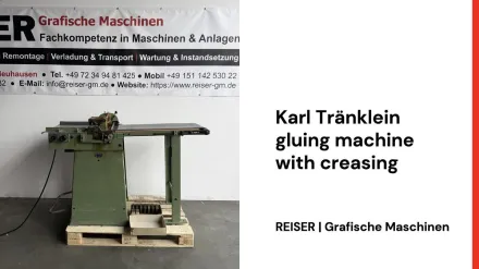 Karl Tränklein Klebemaschinen mit Falten – RESALE