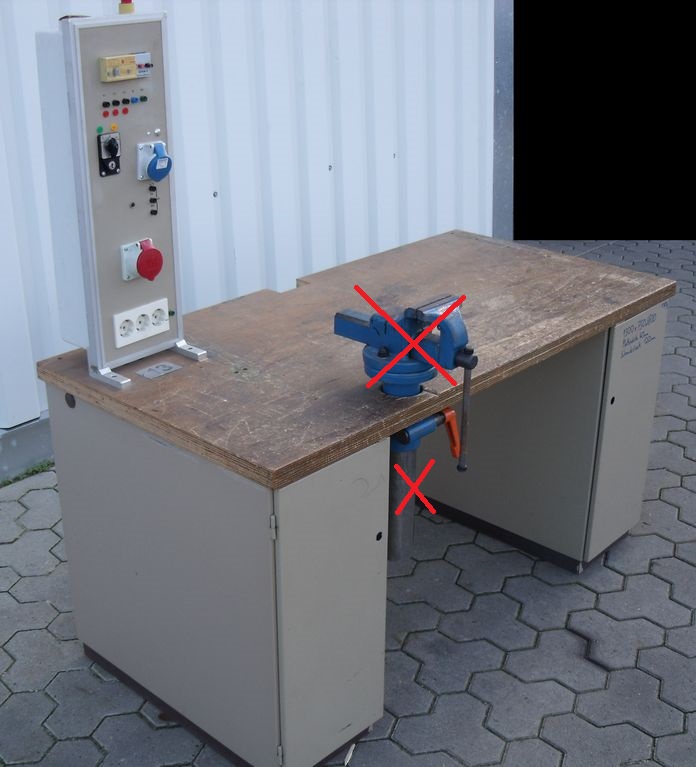 Stahl 1500/750/800 Werkbank