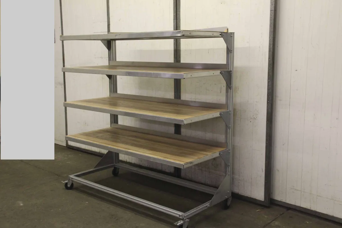 Alu 1700/760/H1780 mm Shelf trolleys