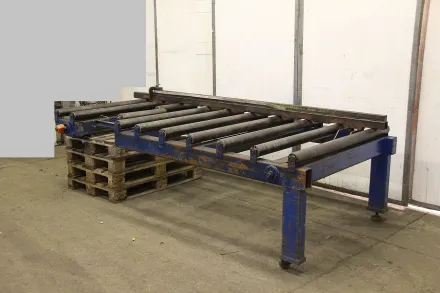 Rollenbahn Länge 3000 mm Rollenbahn mit Längenanschlag – RESALE