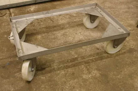 Edelstahl 825 x 550 mm Edelstahl VA Rollwagen – RESALE