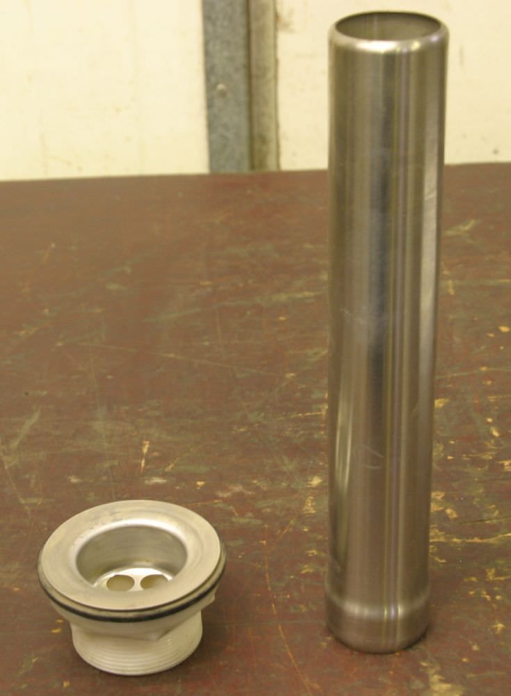 Edelstahl Ø 60 mm Standrohrventil für Waschbecken
