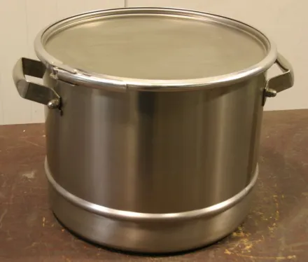 Edelstahl Ø 375/H300 mm Edelstahl-Behälter verschließbar – RESALE