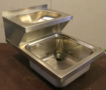 Edelstahl Typ 700/500/H445 mm Handwasch- mit Ausgussbecken – RESALE