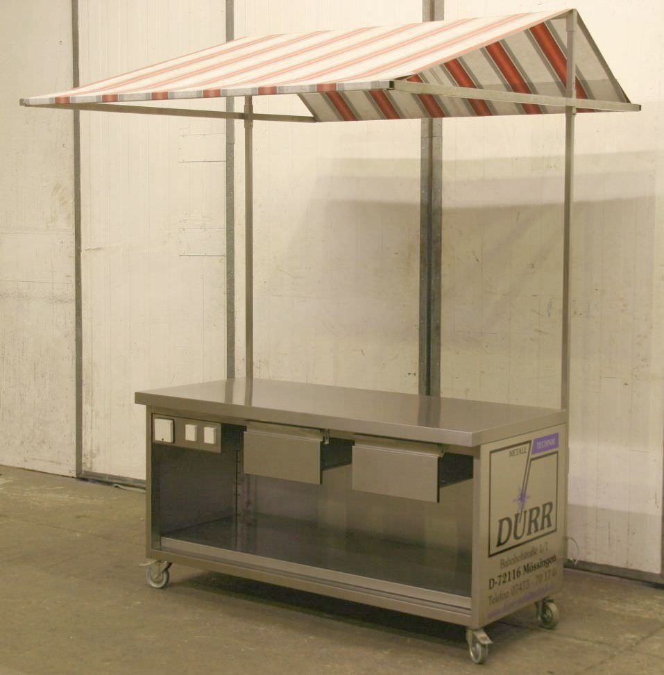 Edelstahl Typ 1800/1670/H2330 mm mobiler Verkaufstresen