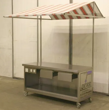 Edelstahl Typ 1800/1670/H2330 mm mobiler Verkaufstresen – RESALE