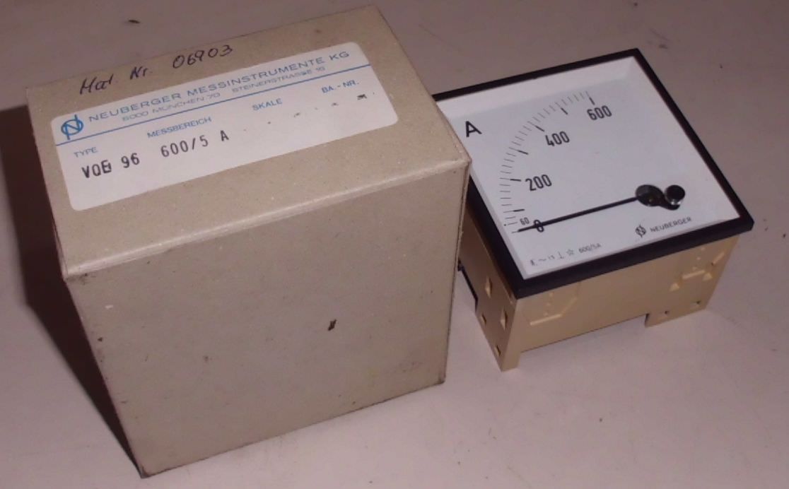 Neuberger VQE 96 600/5A Ampermeter