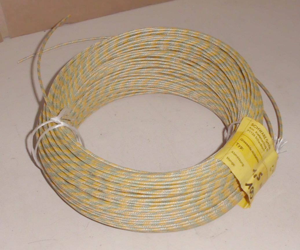 Schwarz Ni-MoGi/m 1,5 mm² Glasseide-Nickellitze, Kabel