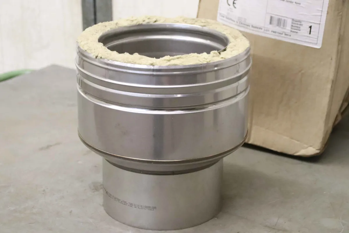 Metaloterm ADAS Ø 20 cm PN91564 0914 Abgasrohr Übergangsstück Edelstahl