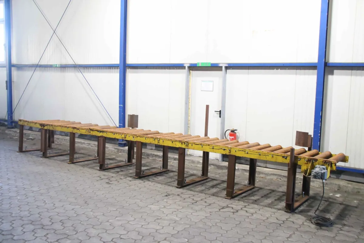 800 x 7000 mm roller conveyor driven 24 m/min