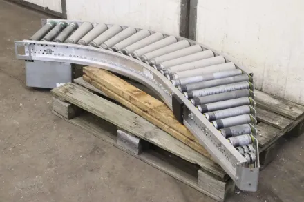 Tgw ZKRF Zu-Ablauf-KRF Förderbreite 410 mm Kurvenrollenbahn Zu-Ablauf – RESALE