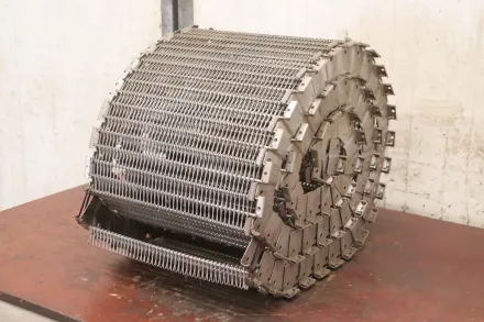 420 x 3850 mm Förderbandgurt Gliedergurt Edelstahl – RESALE