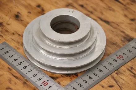 Alu Ø120/92/72 mm  Breite 10 mm Keilriemenscheibe 3-stufig – RESALE