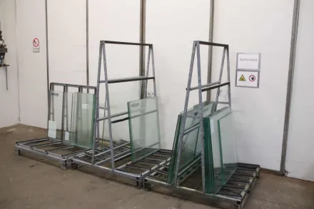 Resopal verschiedene Größen Sicherheitsglas mit 3 St. Glastransportgestellen – RESALE
