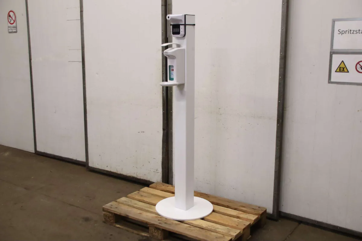 freistehend Disinfectant dispenser with thermometer