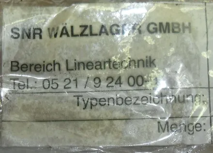 Snr HCR 35 AZ RR   60/800 R Führungsschiene Bogenführung – RESALE