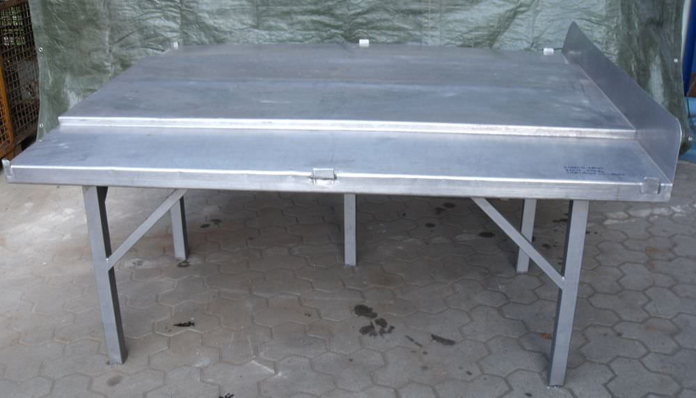 Typ 2000x1800 Edelstahltisch doppelt