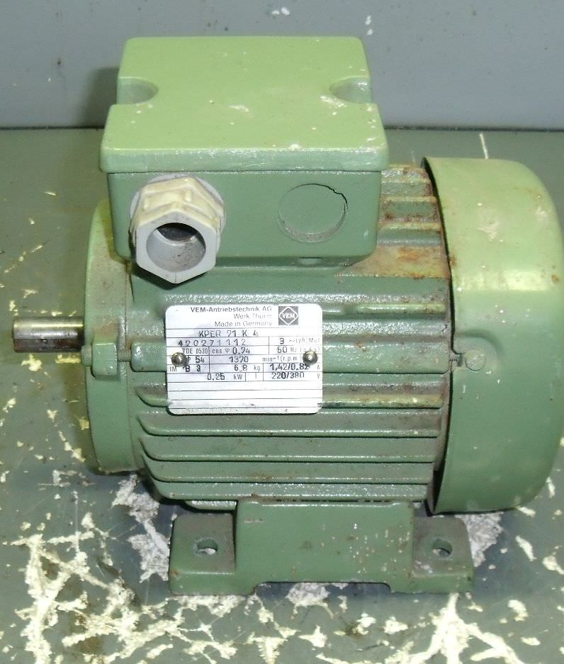 VEM KPER71K4 Elektromotor 0,25 kW 1370 U/min