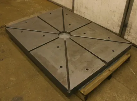 Stahl 1630/1250/H100 mm Aufspannplatte mit T Nut – RESALE