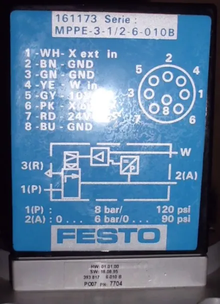 Festo MPPE-3-1/2-6-010B Proportional-Druckregel-Wegeventile – RESALE