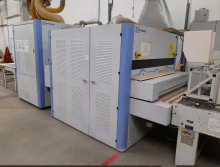 Bütfering Schleifstrasse Typ SUR+SCR 1300 mm Breitbandschleifmaschine – RESALE