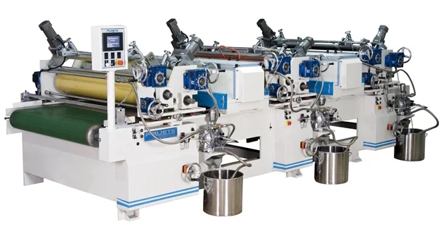 Purete 3-Farbwalzdruckmaschine PRT-P3106 Arbeitsbreite 62 Lackwalze